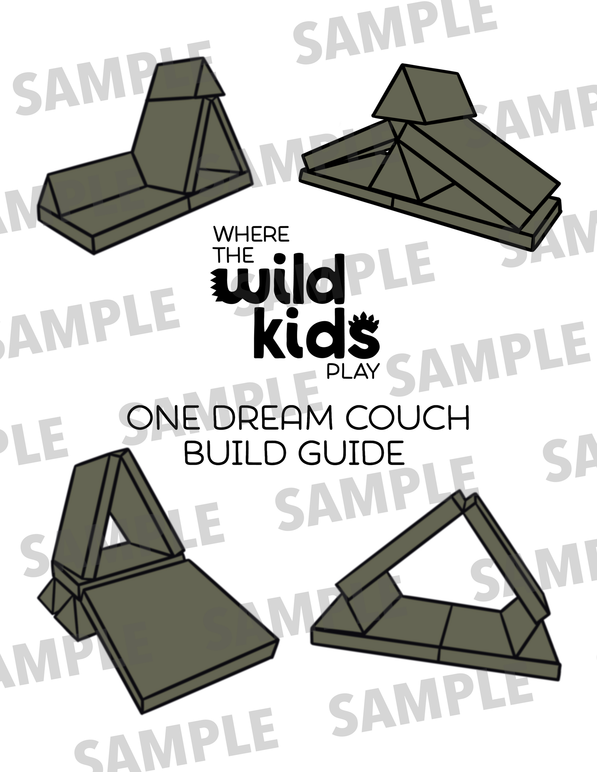 Play Couch Build Guide 5 Page Downloadable PDF Wild Kids Play